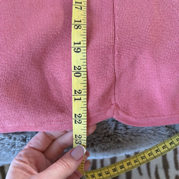 Eileen Fisher Knit Silk Cotton Coral Orange Open Cardigan M Career Academia Soft - Picture 5 of 5